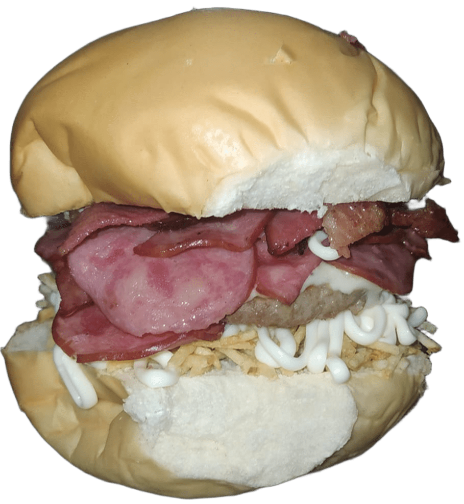 lanche de calabresa prensado